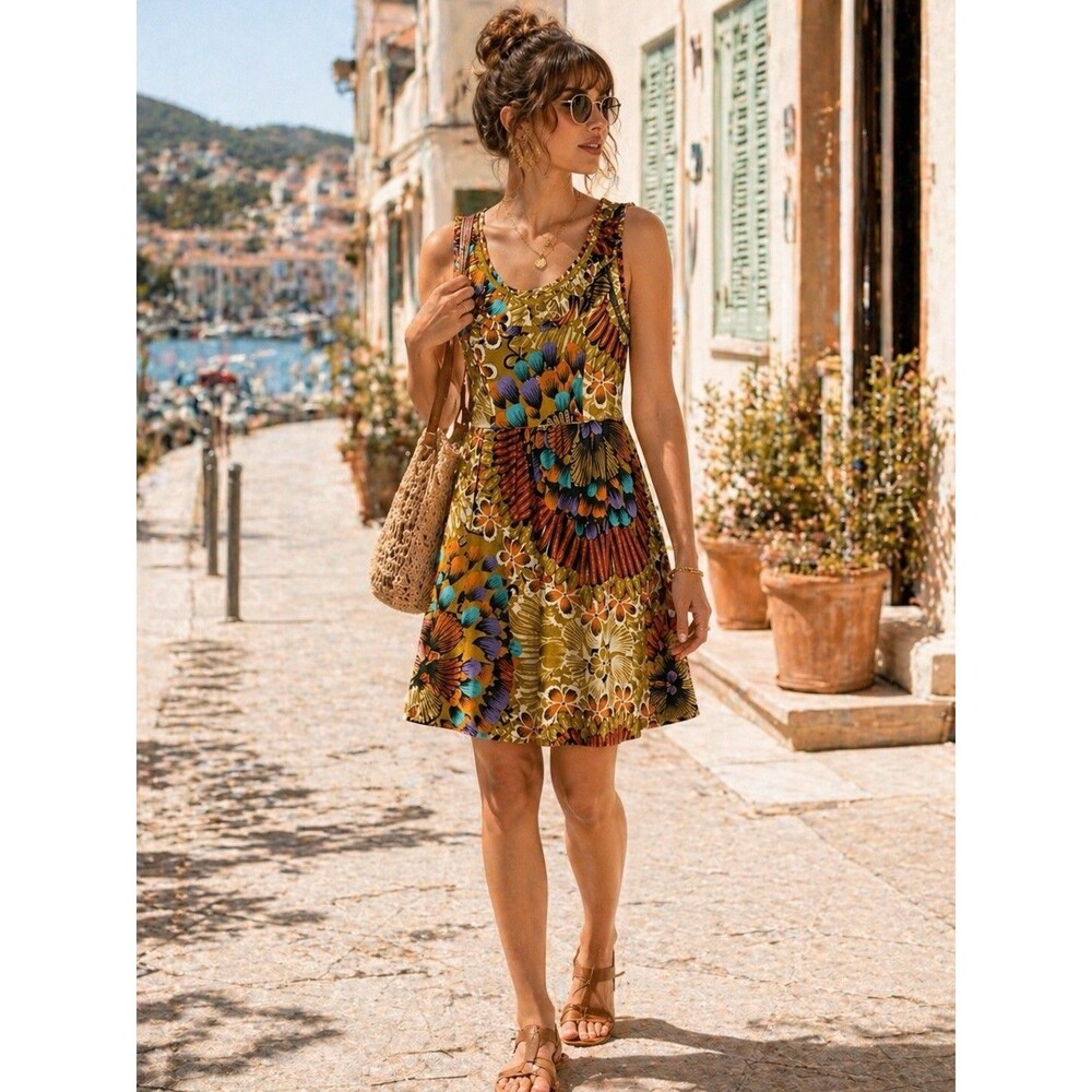 Anthropologie Edme & Esyllte Lapulla Dress Silk Sleeveless Pockets 6